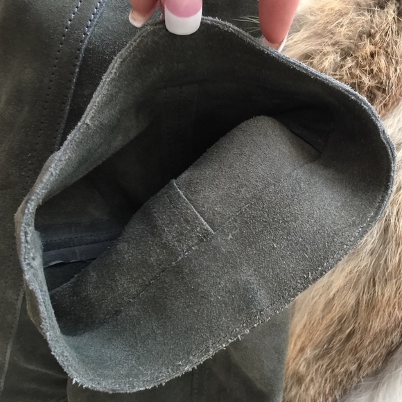 📌📌📌SOLD📌📌📌ARMY GREEN TALL SUEDE BRONX BOOTS - Picture 7 of 7